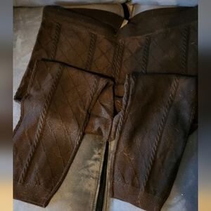 Black Cable Knit Leggings